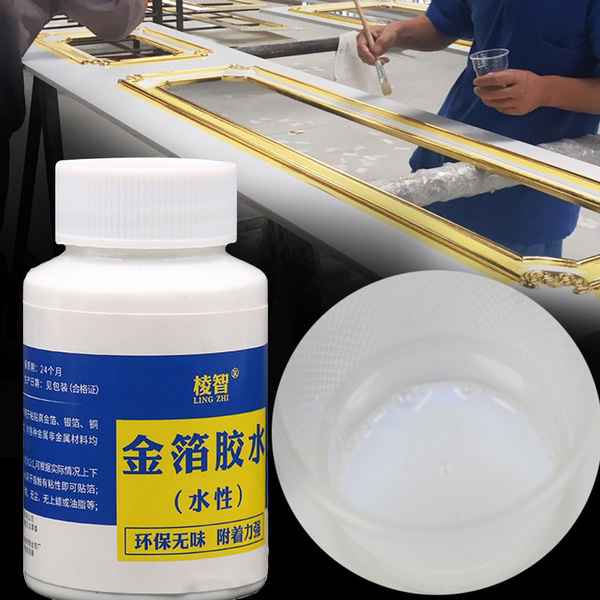 Gilding Glue Gold Leaf Foil Water-based Glue for Metal Foil Sheets Arts  Craft Paper Home Decortion 100ml/bottle Gilding Adhesive UHB