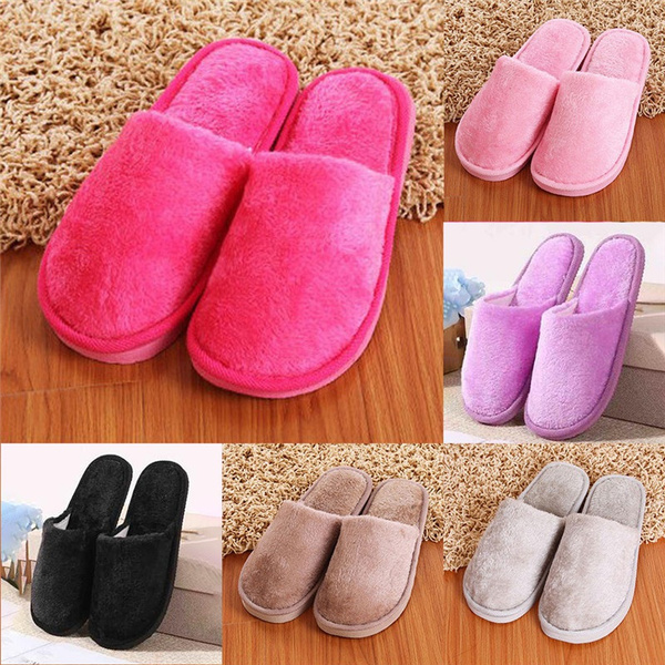 1 Pair Fashion Unisex Winter Warm Velet Slippers Nonslip House Shoes