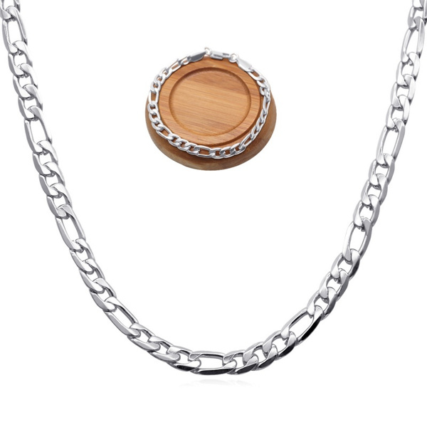 Stainless Steel Figaro Chain and 