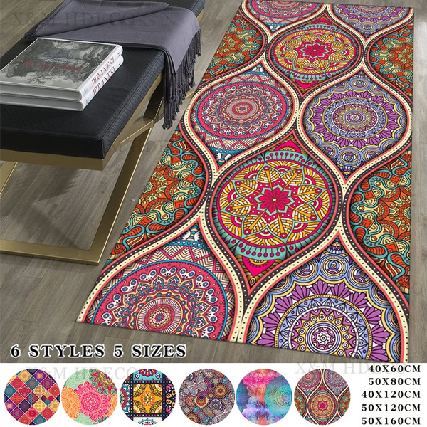 6 Styles Mandala Floor Mat,Kitchen Mats, Non-slip Mat & Kitchen