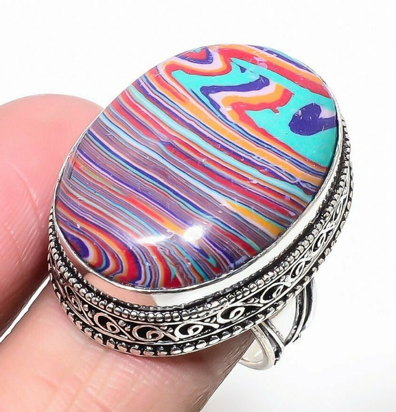 Rainbow on sale calsilica ring