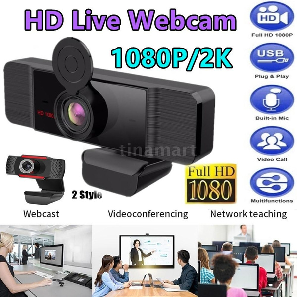 2K High Definition Live Streaming USB Web Camera Manual Focuse Webcam ...