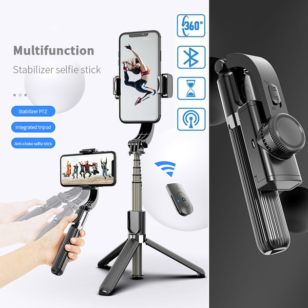 L08 Handheld Gimbal Stabilizer Anti-Shake Selfie Stick Bluetooth Remote  Control Tripod 360° Smart Phone Holder For IOS&Android