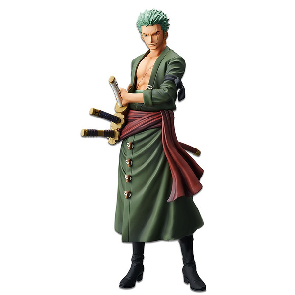 Anime One Piece Roronoa Zoro Drawing Sword Position Action Figure Model Doll For Collection Wish