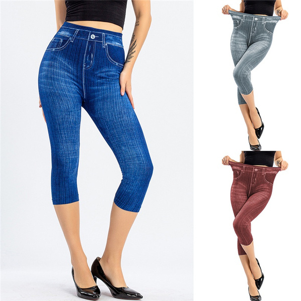 Fashion Women's Casual Imitation Denim 