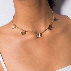 butterfly, cute, Chain Necklace, Choker