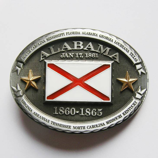 New Vintage Oval Alabama Flag Belt Buckle | Wish