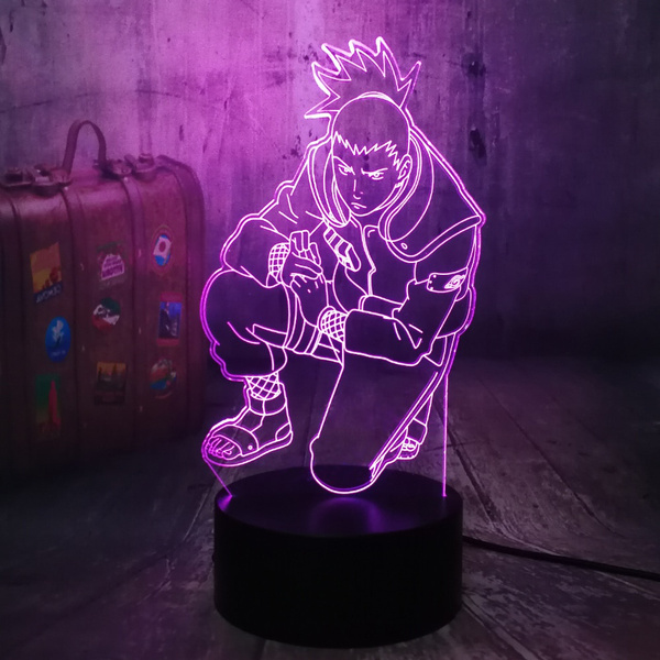 Anime Figure Nara Shikamaru Cool Naruto 3d Led Illusion Night Light Table Lamp Baby Kids Birthday Christmas Lamp Wish - roblox night light color changing 3d illusion led lamp for