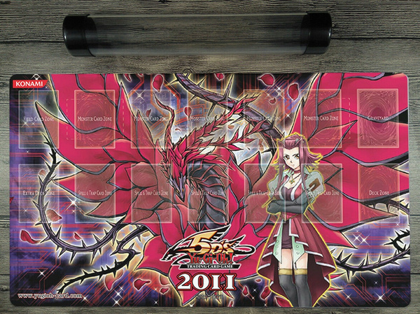 YGOMAT 2011 5DS Akiza Izinski & Black Rose Dragon TCG Crad Games Mat Custom  Playmat Free Tube | Wish