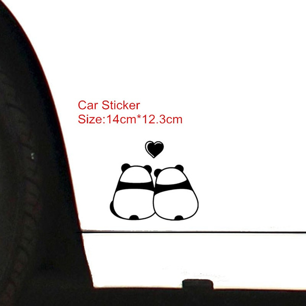Love Car Decals - Car Stickers, I Love Panda Car Decal