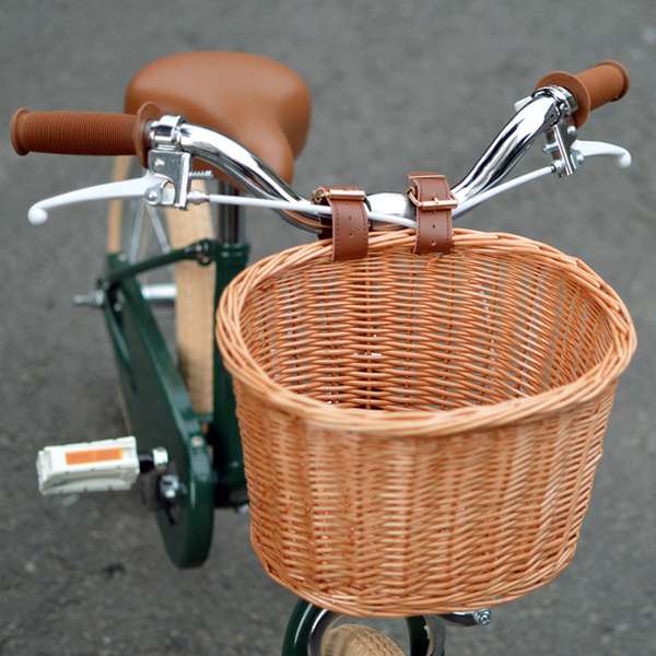 brown bicycle basket