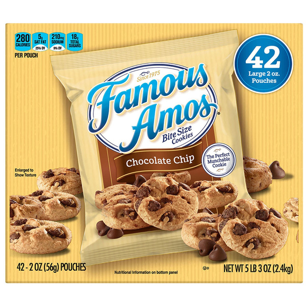 Famous Amos Chocolate Chip Cookies (2 Oz., 42 Ct.) | Wish