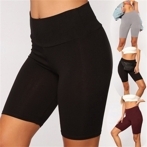 Daenrui Women Oil Silk Shiny Short Leggings Hollow Out High Waist Yoga  Biker Shorts Pants Workout Tights Black Medium at Amazon Women's Clothing  store