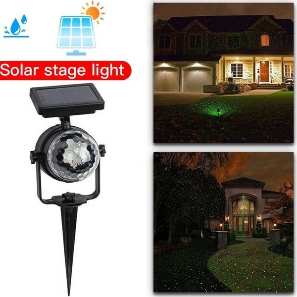 Solar LED Moving Colour Changing Spotlight Garden Party Stage Light