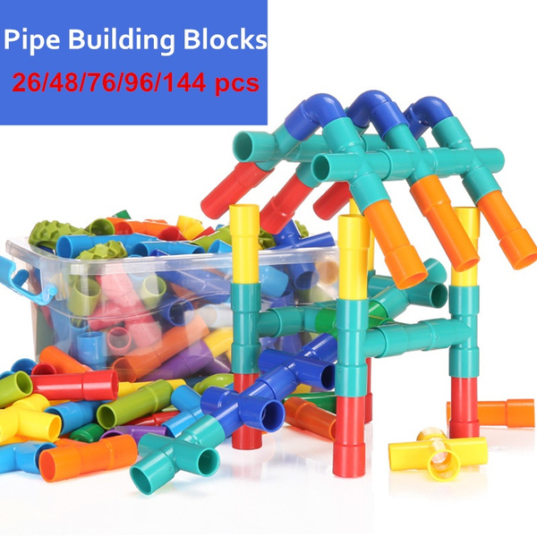 Plastic pipe building sales toys