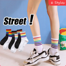rainbow, womensock, Cotton, Socks