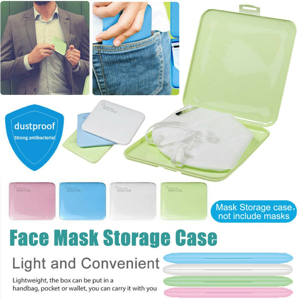 Portable Face Cover Storage Case Box Dustproof Plastic Temporary TravelOrganizer