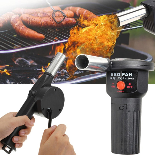 BBQ Fan Air Blower for Outdoor Camping Portable Picnic Charcoal Grill Barbecue 
