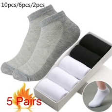 Gray, Cotton Socks, Breathable, mensock