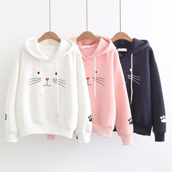 Women Girl Hoodie Sweatshirt Long Sleeve Coat Drawstring Tops Autumn | Wish