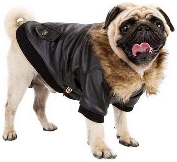 Leather Dog Coat Waterproof Dog Winter Coat Puppy Jackets For Doggie 