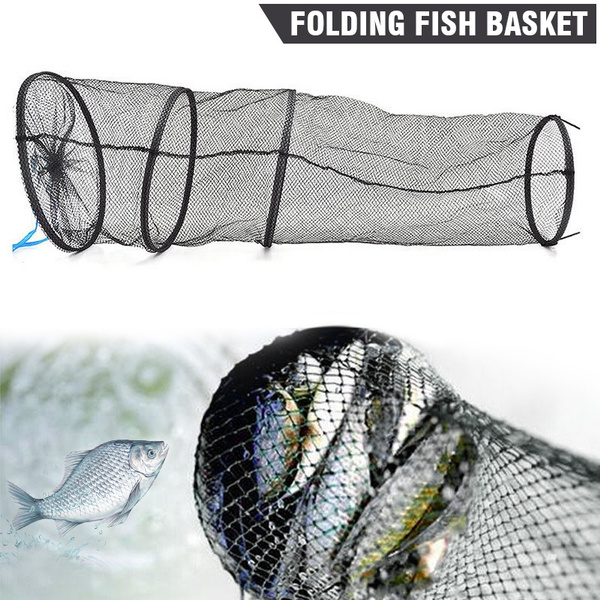 Foldable Fishing Net Trap Fishing Bracket Cage Fish Keeper Holder