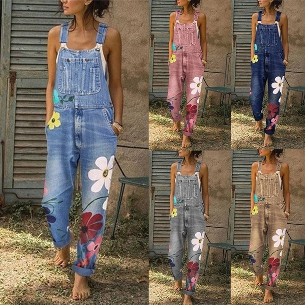 Ladies 2024 jeans rompers