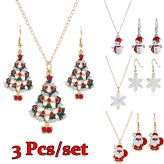 christmasnecklace, Santa Claus, Jewelry, Jewelry Set