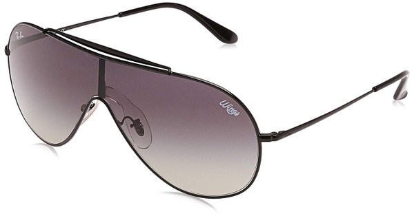 Amazon.com: Ray-Ban RB3597 Wings Shield Sunglasses, Black/Grey Gradient  Dark Grey, 33 mm : Clothing, Shoes & Jewelry