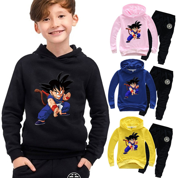 2020 Fashion Kid Goku Suits Hoodies and Pants Two Piece Boys and Girls  Anime Dragon Ball Z Tracksuits Children Tops and Trousers | Wish
