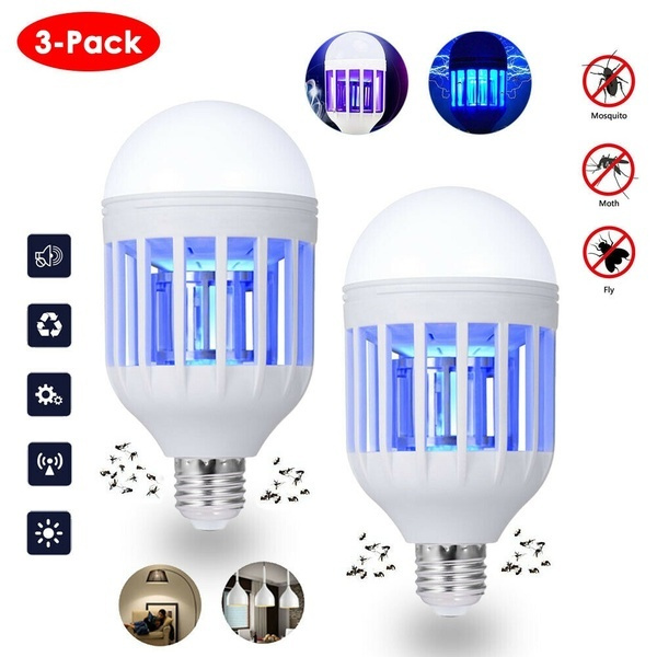 Zing Zap Dual-Function Mosquito Zapper Bulb, LED Light with UV, Indoor