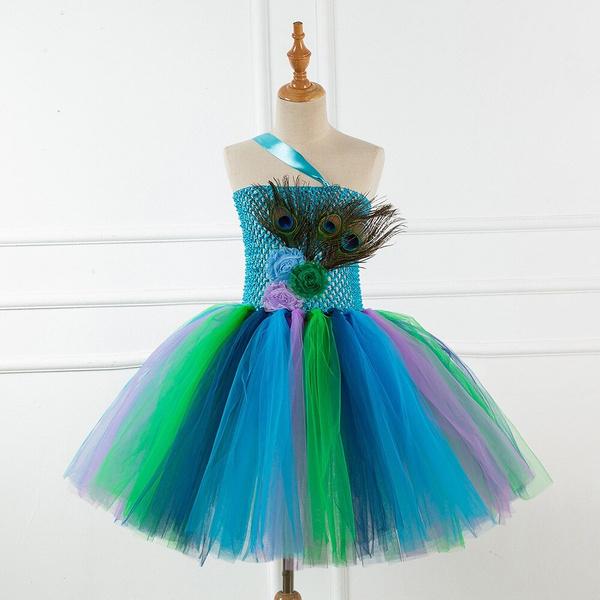 Peacock Flower Girl Dresses