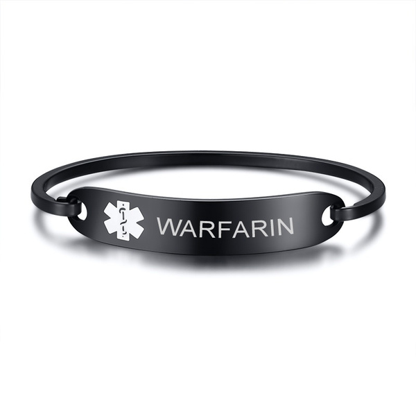 Personalized Black Stainless Steel Quality Medical ID Bracelet - Etsy