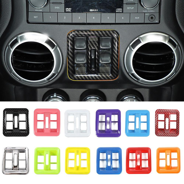 Car Window Lift Switch Button Cover Trim Cool Decoration Frame for