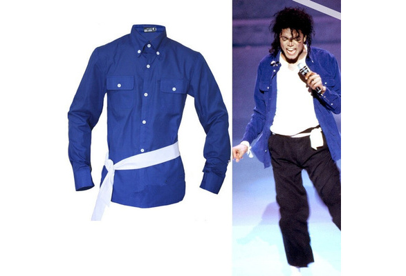 Mj Michael Jackson The Way You Make Me Feel Blue Shirt Proformance Collection Wish