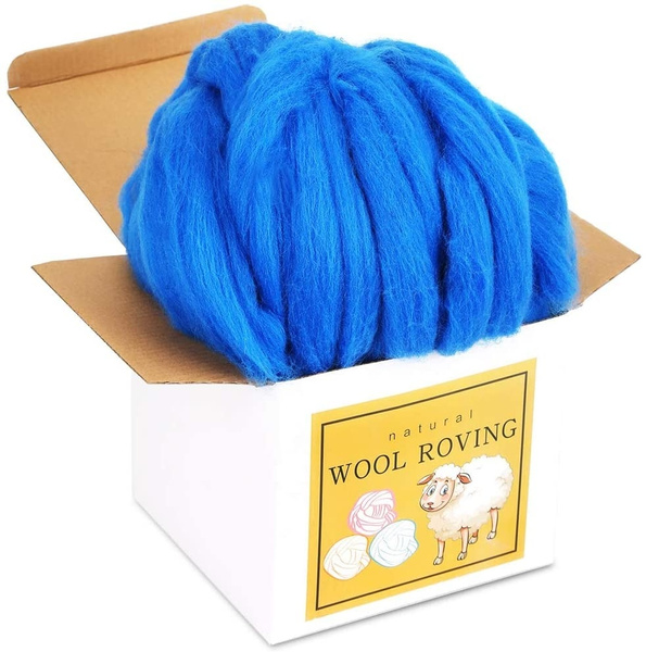 7 Colors Wool Roving Bulk 8.82oz Super Wool Chunky Yarn, Wool Roving