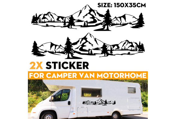 2 x Campervan stickers 008 vinyl decal Vanlife camper adventure motorhome