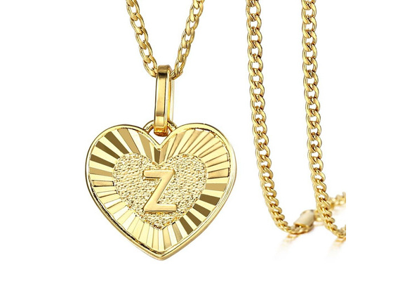 Womens Heart Love A-Z Initial Letter 