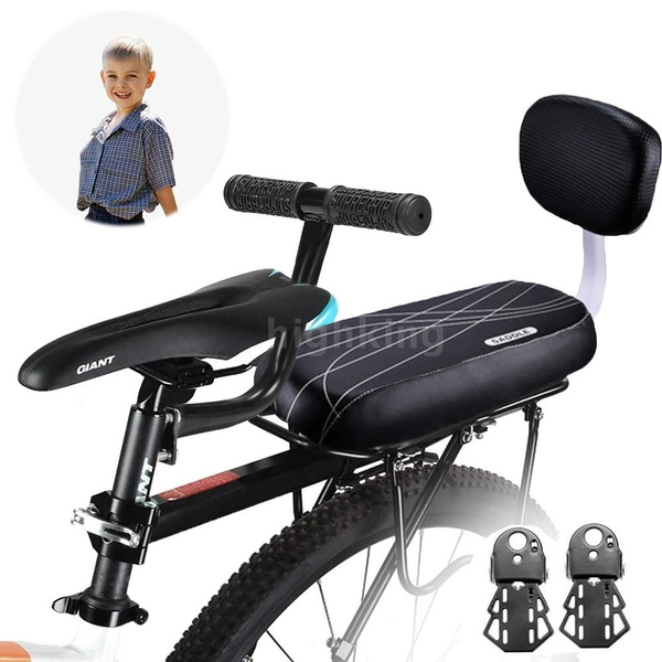 Black BESPORTBLE Bicycle Rear Seat Cushion Bike Back Seat Child Safety Cushion Bicycle Backrest Bike Back Seat Child Safety Rest Rear