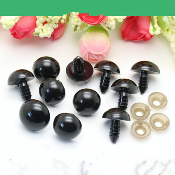 10/20/30/40/50/60/70/80/Bag DIY Doll Toy Eyes Black Plastic Safety Eyes  Puppets Doll with Washers/5mm, 6mm, 7mm, 8mm, 9mm, 10mm, 12mm, 14mm, 16mm,  18mm, 20mm, 22mm, 24mm