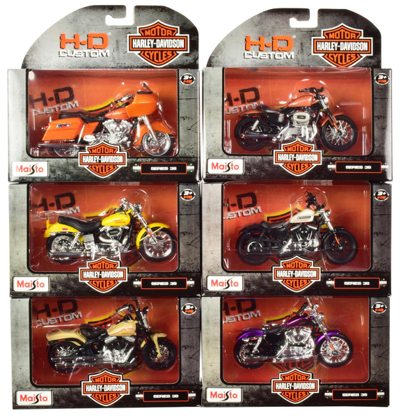 HarleyDavidson Motorcycles 6 piece Set Series 38 1/18 Diecast Models by Maisto Wish