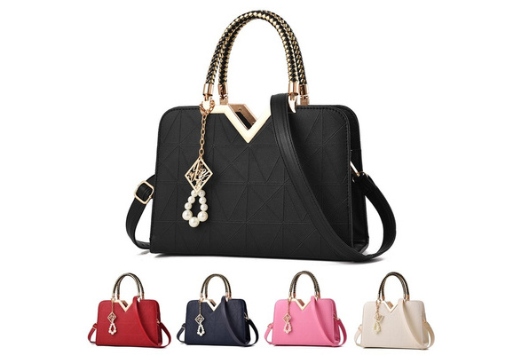 Hot sale New Fashion Design Brand V Letter Handbag PU Leather