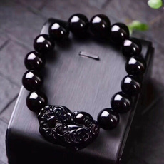 Charm Bracelet, black bracelet, Jewelry, Gifts