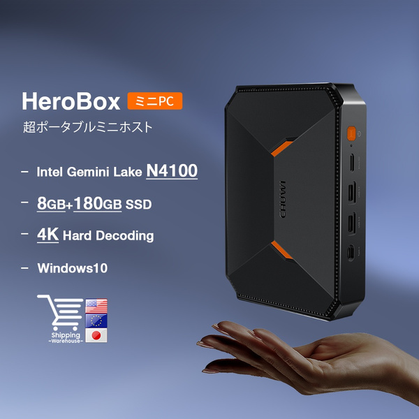 Chuwi HeroBox Mini PC Intel N4100 8GB RAM 180GB SSD Windows10 4K