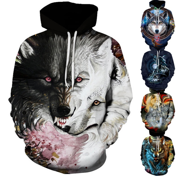 Wolf head online hoodie