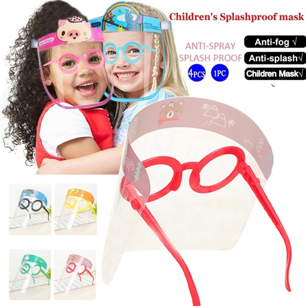 Kids children Removable PET Face Shield Eye glass shield filter face cover 