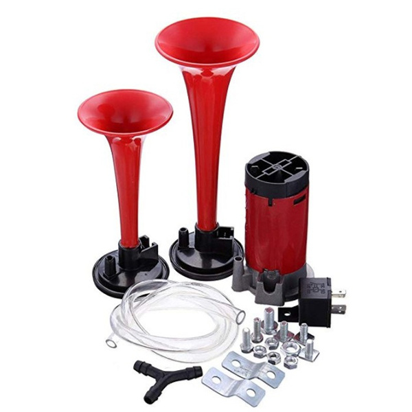 12V 117dB-178dB Dual Super Loud Air Horn Trumpet Compressor For Car ...