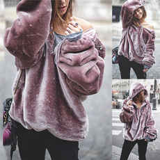 fur coat, Fashion, cute, Long Sleeve