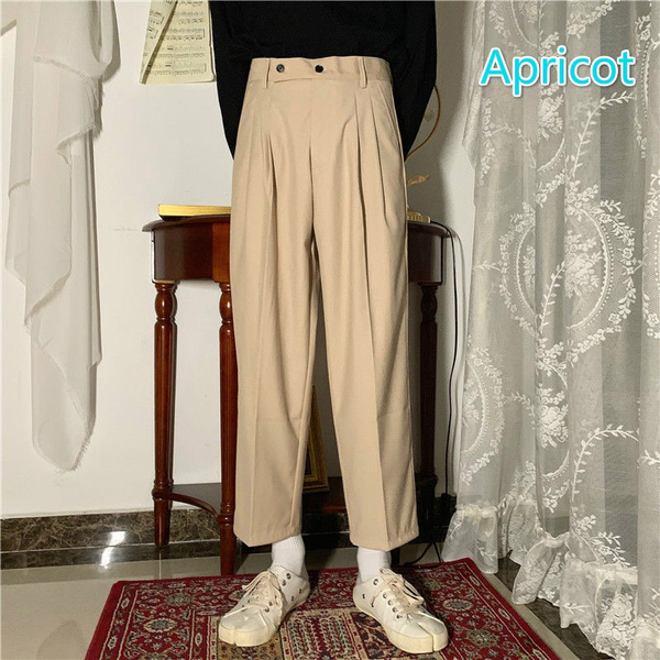 Buy BaronHong Korean Fashion Men Streetwear Pants Cargo Pants Men Loose  Harem Pants(Khaki,XXXL) at Amazon.in