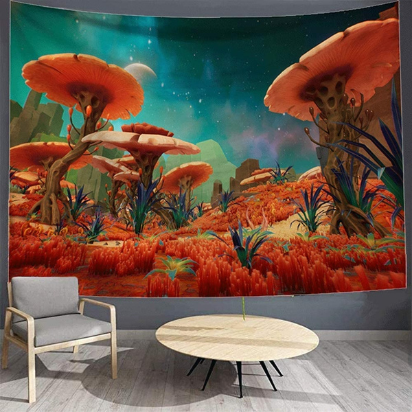 Fantasy Landscape Wall Hanging Tapestry Psychedelic Bedroom Home Poster